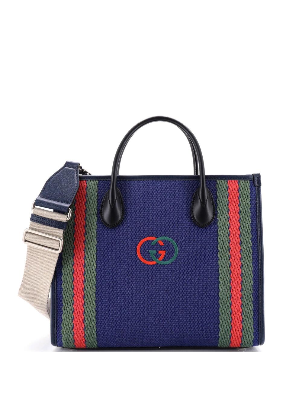 Gucci Interlocking G Web Tote #377465G13B